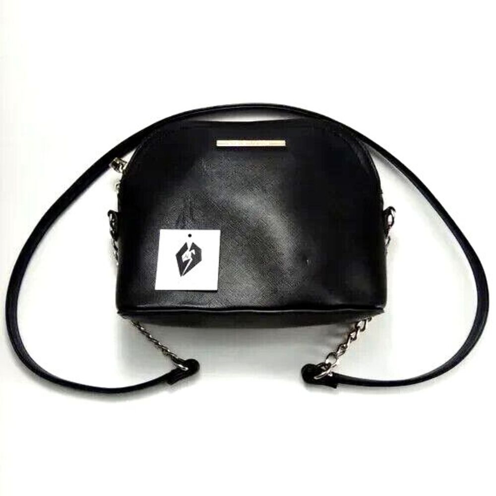 Steve Madden Black/Gold Chain Dome Crossbody Purse